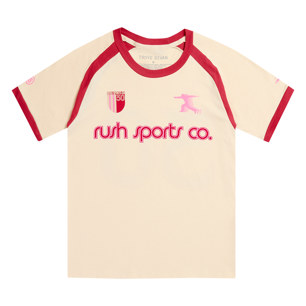 RUSH SPORTS CO 30 WHITE TEE - Troye Sivan Official Store