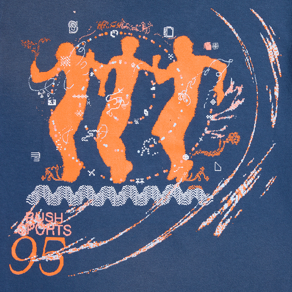 RUSH SILHOUETTE BLUE TEE Back Detail