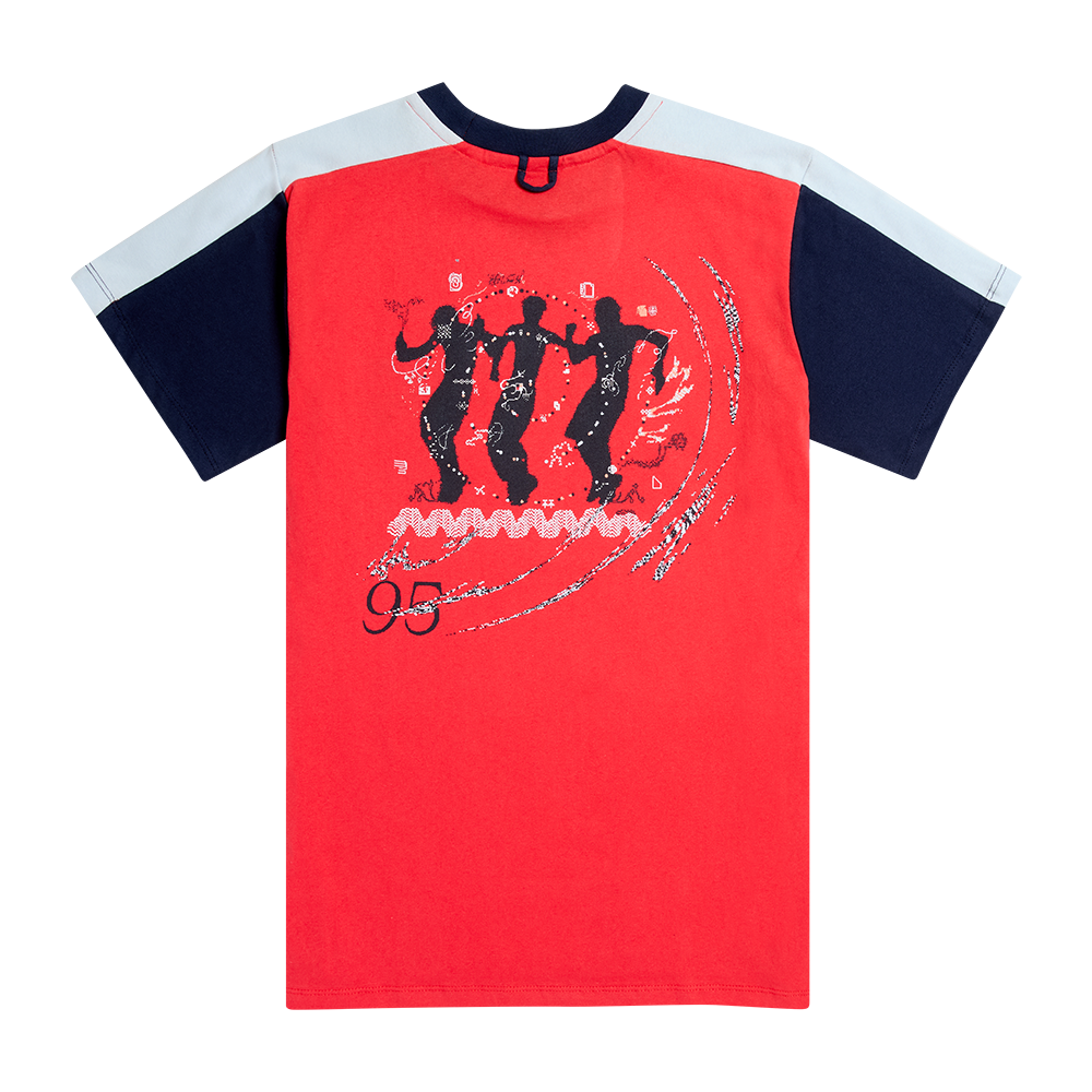 RUSH SILHOUETTE COLORBLOCK RED TEE Back