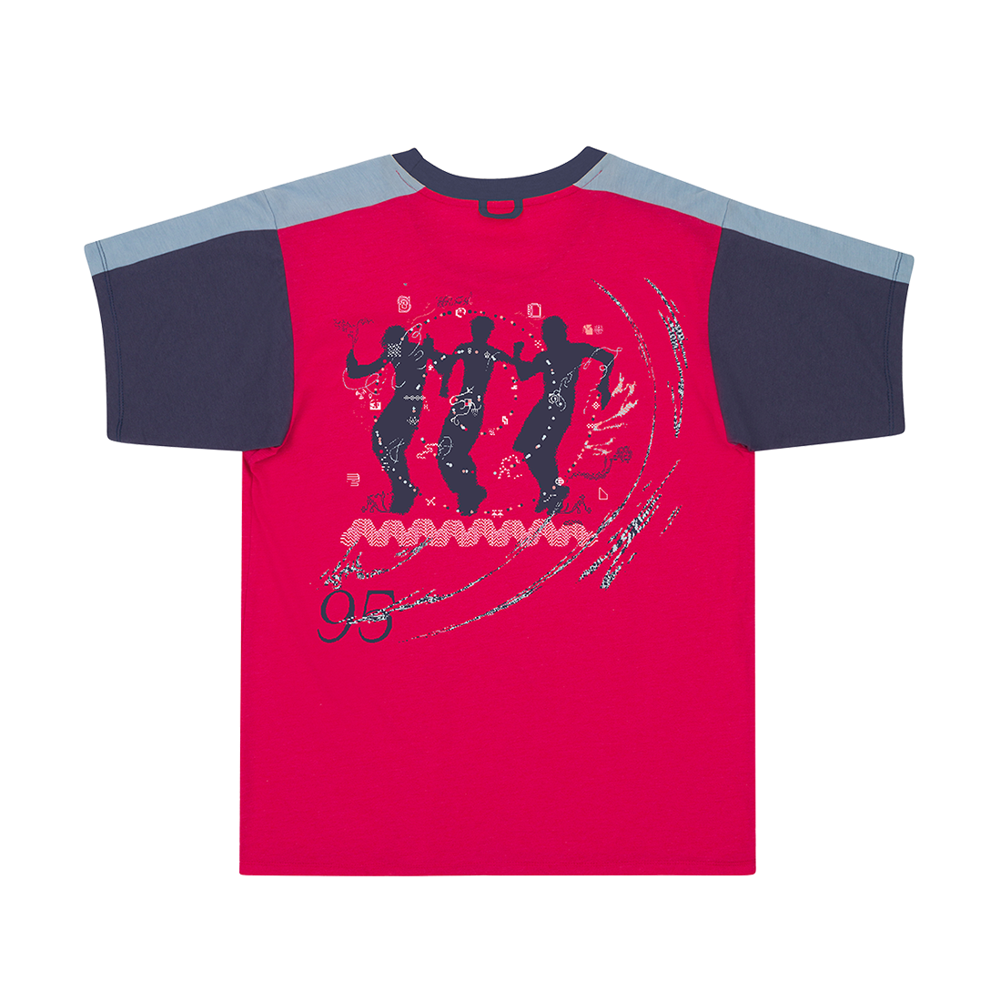 RUSH SILHOUETTE COLORBLOCK RED TEE