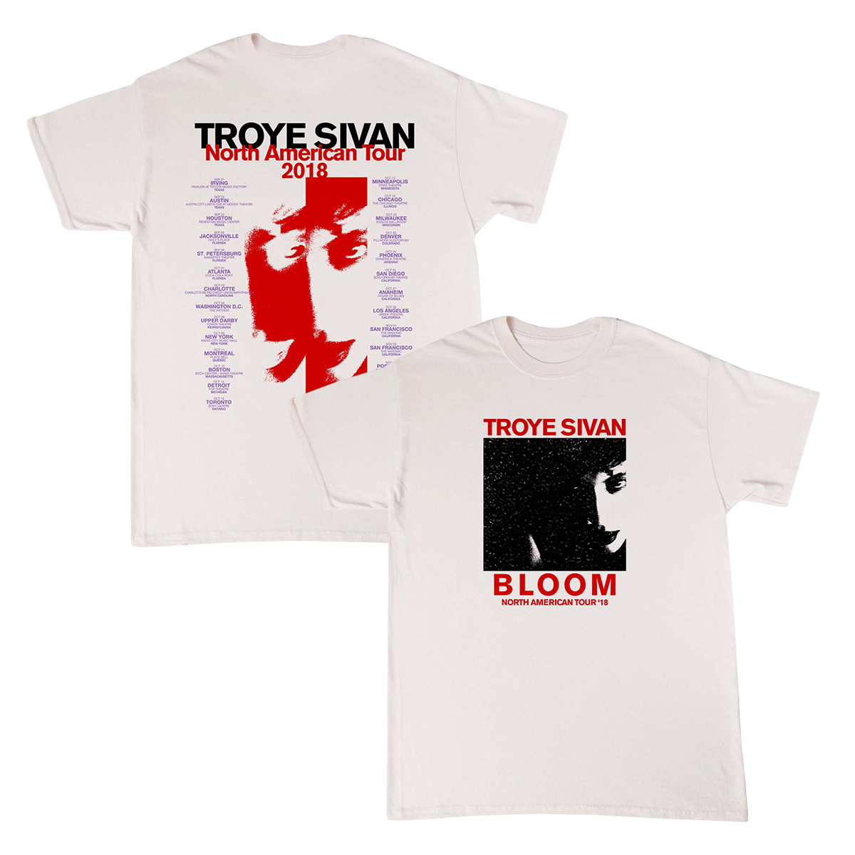 TOUR TEE - WHITE-Troye Sivan